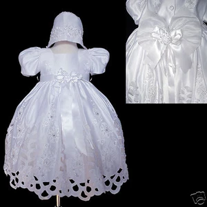 Infant Girl & Toddler Baptism, Christening,Wedding Formal Occasion Dress white  - Picture 1 of 7