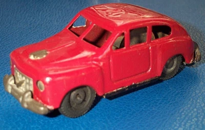 wonderful vintage  tinplate-toycar VOLVO PV444  1957 - darkred - made in Japan - Image 1 of 4