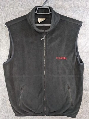 Colorado Trading & Clothing Vest Mens Extra Large Black Fleece Full Zip PolyVulc - Image 1 of 4