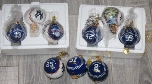 LOTE DE 9 adornos de porcelana Bradford Exchange de los Yankees de Nueva York, Jeter, Arod, Giambi - Imagen 1 de 10