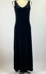 Black Velvety Long Sleeveless Dress Casual Corner - Picture 1 of 12