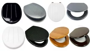 HEAVY DUTY Glitter Diamante MDF Universal Toilet Seat + Fittings VARIOUS MODELS - Picture 1 of 82