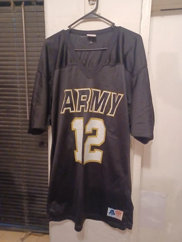 ARMY BLACK KNIGHTS #12 Football sports belle Jersey Men's L West Point Academy Cover