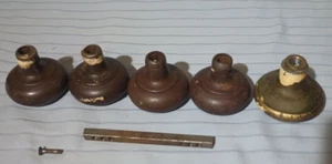 5 perillas de puerta de acero pequeñas vintage para gabinete, armario, etc. - Imagen 1 de 16