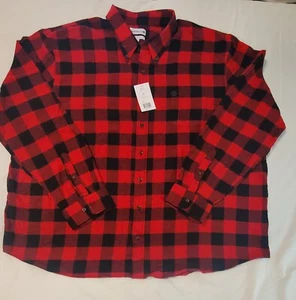 Big Man's 4X Long Sleeve Flannel Shirt w/Button Down Collar - Picture 1 of 5