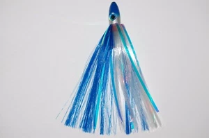 blue water candy 7" 2oz total weight tweener jag blue white dead baits chains - Picture 1 of 2