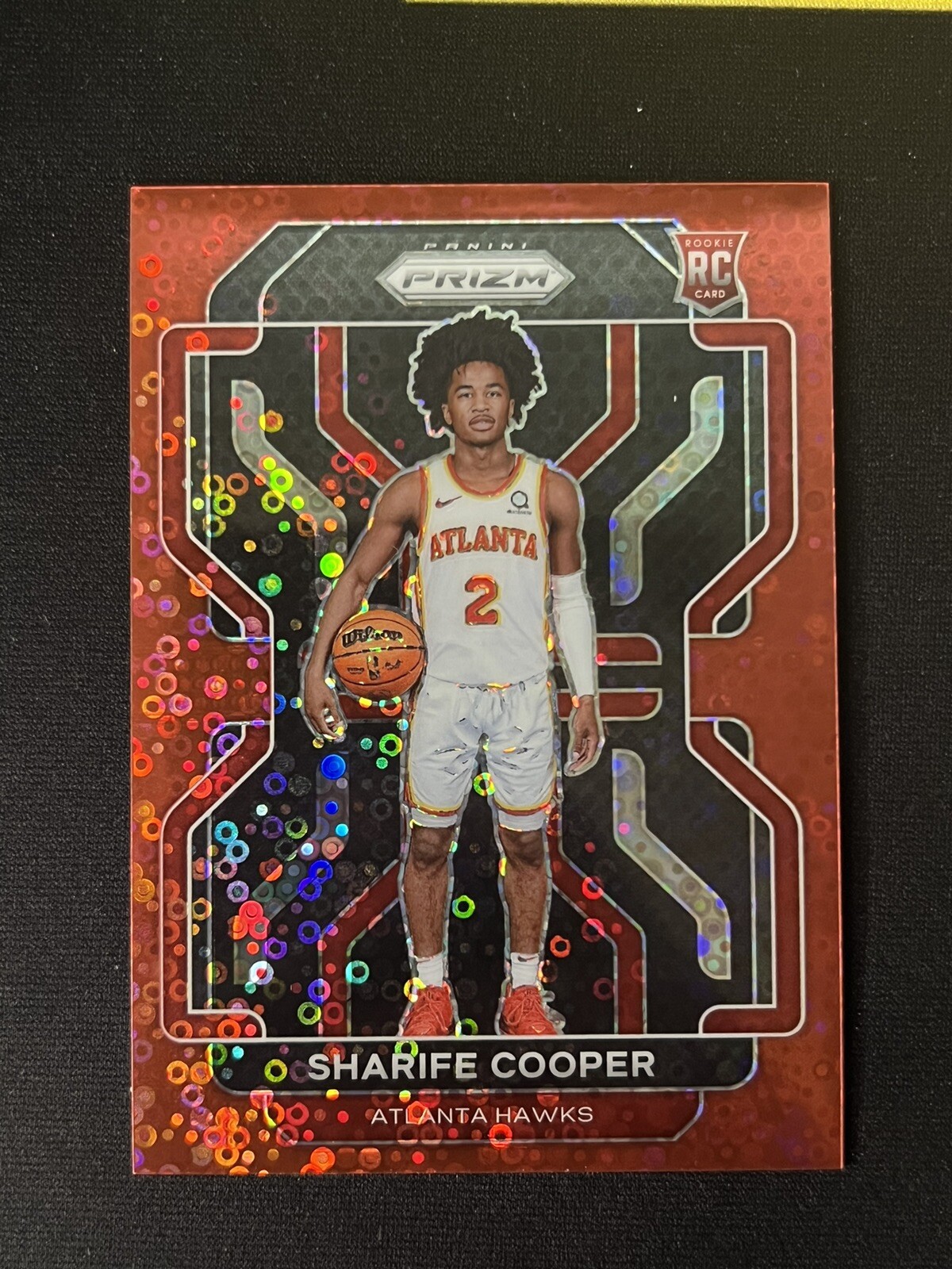 2021-22 Prizm Sharife Cooper Red Fastbreak /100 Prizm Rookie RC #280 Hawks