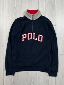 Teen's Polo Ralph Lauren Spellout Logo 1/3 zip Fleece Size XL - Picture 1 of 15