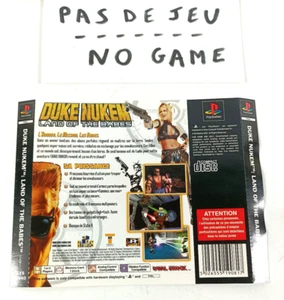 Playstation 1 PS1 VF Jaquette arriere Duke Nukem Land of the Babes PAS DE JEU - Imagen 1 de 1