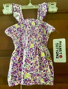 Peanot Buttons Girls Smocked Top and Pants Set - Size 5 - Picture 1 of 2