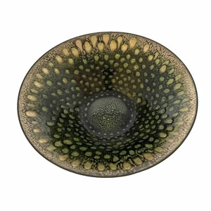 Vintage Decorative Accent Trinket Bowl Bronze & Green Colors 7”x 2” Metal? - Picture 1 of 6