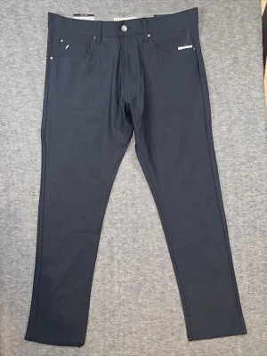 Nuevo con etiquetas Pantalón Sastre Vintage Hombres Azul Marino Luxe Performance Tech Golf Delgado 5 Bolsillos 36X32 Foto 1 de 4