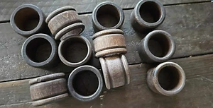 Lot of 12 wood wooden napkins holders rings - Picture 1 of 5