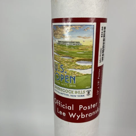 2018 US Open at SHINNECOCK HILLS- Lee Wybranski Signed Poster 12x18-New Cover