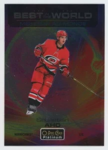 2020-21 O-Pee-Chee Platinum Best in the World Sebastian Aho Carolina Hurricanes - Picture 1 of 2