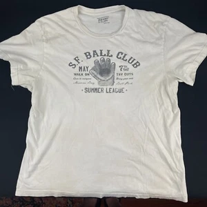 Old Navy Tshirt Herren XXL weiß S F Ball Club - Bild 1 von 8