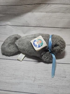 Vintage Save the Manatee Stuffed Plush - 1990s - W/ Tag - 11.5" Long - Manatee T - Imagen 1 de 11