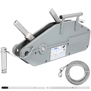 VEVOR Wire Rope Puller1.6T/3500lbs 25M Capacity Hand Winch Rope - Picture 1 of 12