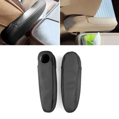Cubierta de manija de reposabrazos de asiento lateral de cuero negro + esponja para Honda CRV CR-V 2002-2006 Foto 1 de 4