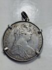 1780 maria theresa silver thaler restrike coin In Silver Bezel