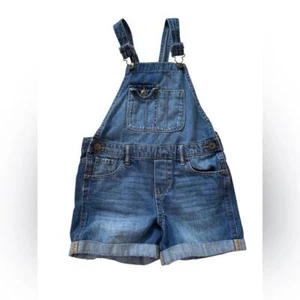 OshKosh B’gosh Denim Shortalls Size 8 Blue Jean Overalls Vestbak Classic Cotton - Picture 1 of 8