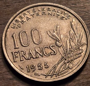 1955 France 100 Francs Coin - XF/AU CONDITION & 70 Years Old! - Picture 1 of 2