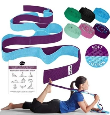 TECEUM Stretching Strap 10 Loop Non-Elastic Yoga Strap for Exercise & Therapy - Image 1 of 2