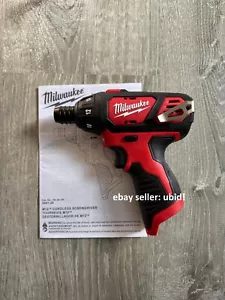 Milwaukee M12 2401-20 Cordless 1/4" Hex Screwdriver Driver (Tool Only) 12V - Picture 1 of 1