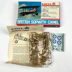 Ertl British Sopwith Camel Doppeldecker 1:72 Modellbausatz #8252 Open Box Vintage - Bild 1 von 13