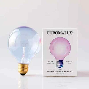 G25 Clear 40W Chromalux Full Spectrum Globe Vanity Bulb Medium/E26 Base - Picture 1 of 1