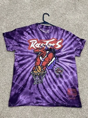 Mitchell & Ness Toronto Raptors NBA Cotton Purple Tie-Dye Finals T-Shirt Size M - Image 1 of 4