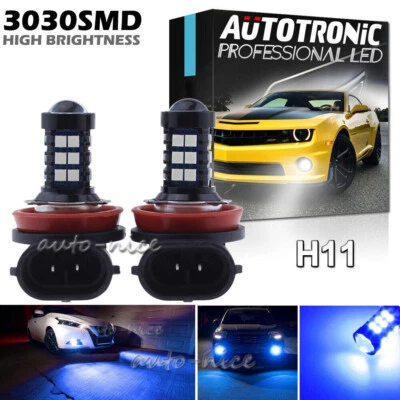 H11 H8 H9 H16 30SMD LED Fog Driving Light Upgrade 10000K Blue High Power Bright - Image 1 of 4