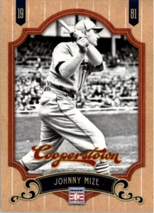 2012 Panini Cooperstown #103 Johnny Mize New York Giants corte *+* - Imagen 1 de 2
