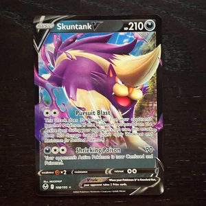 Skuntank V 108/195 Pokemon Silver Tempest Sword & Shield Ultra Rare Holo Card NM - Picture 1 of 2