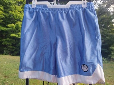Pantalones Cortos de Baloncesto Y2K Nike Para Hombre Talla Mediana Deslumbrante Azul Sedoso y Blanco Años 90  Foto 1 de 4
