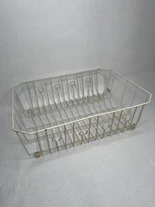 Vintage Rubbermaid Coated Wire Plate/Dish Holder Drying Drain Rack - White - Picture 1 of 5
