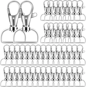 40PCS Swivel Snap Hooks, Premium Lanyard Hook for 3/4 inch, silver - Picture 1 of 7