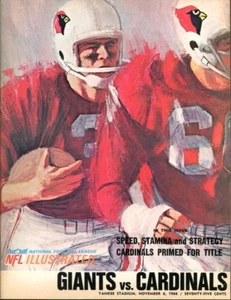 1966 New York Giants v St. Louis Cardinals Program 11/6 Yankee Stadium Ex/MT - Picture 1 of 4