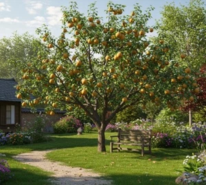 Asian Pear Tree Plant 20th Century Shinseiki Juicy Crisp Flesh in 3 Gal Pot - Picture 1 of 5