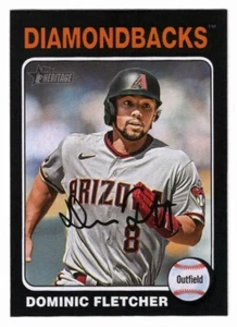 Dominic Fletcher 2024 Topps Heritage #119 bordo nero /50 Arizona Diamondbacks - Foto 1 di 2