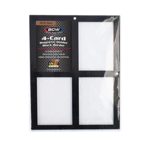 5 BCW Black Border Magnetic 35pt. Standard Sized 4-Card Holders - Picture 1 of 11