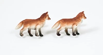 Abotoaduras de raposa vermelha--raposas floresta floresta caça vida selvagem natureza animal cachorro - Imagem 1 de 3