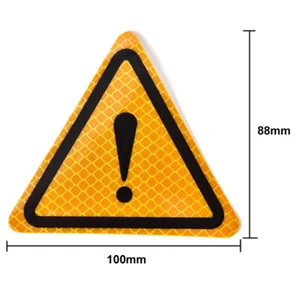 ADESIVO AUTO TRIANGOLO DI SICUREZZA RIFLETTENTE ARANCIONE RINFRANGENTE MOTO - Imagen 1 de 3