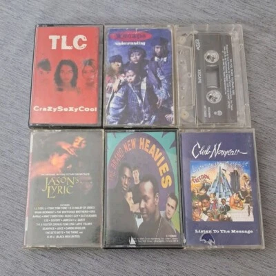 Lot of 6 Vintage R&B Cassette Tapes TLC Xscape + - Imagem 1 de 4