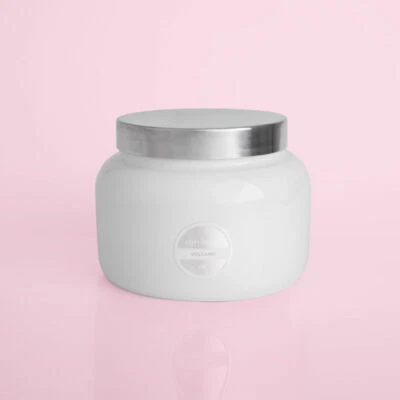 Capri Blue 48 盎司巨型火山白罐蜡烛 ~ ~ 100 小时燃烧时间 ~ ~ — 第 1/2 张图片