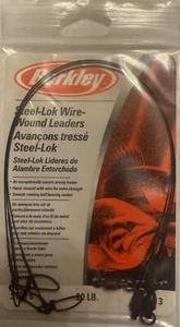 Berkley Steel-lok Wire Wound Leader wCross Lok Snap 3 Pcs ball bearing Sel Size - Picture 1 of 8