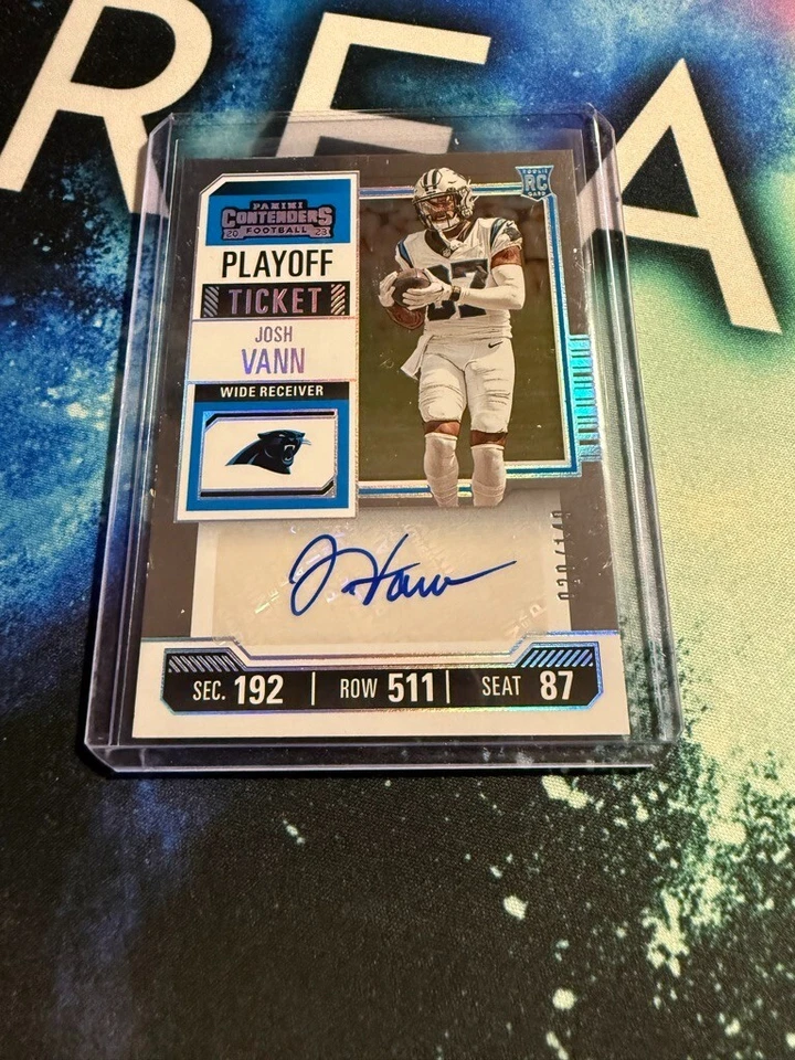 2023 Panini Contenders Football Josh Vann Playoff Ticket RC Auto /149 - Image 1 of 1