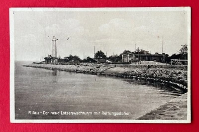 AK PILLAU in Ostpreussen 1928 Lotsenwachturm mit Rettungsstation  ( 150369 - Bild 1 von 2