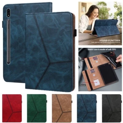 Capa de couro flip para Samsung Galaxy Tab A7 A8 A9 S2 S6 S7 S8 S9 S10 - Imagem 1 de 4