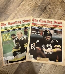 Pittsburgh Steelers Sporting News Lot Franco Harris Lambert Bradshaw 1982 1983
